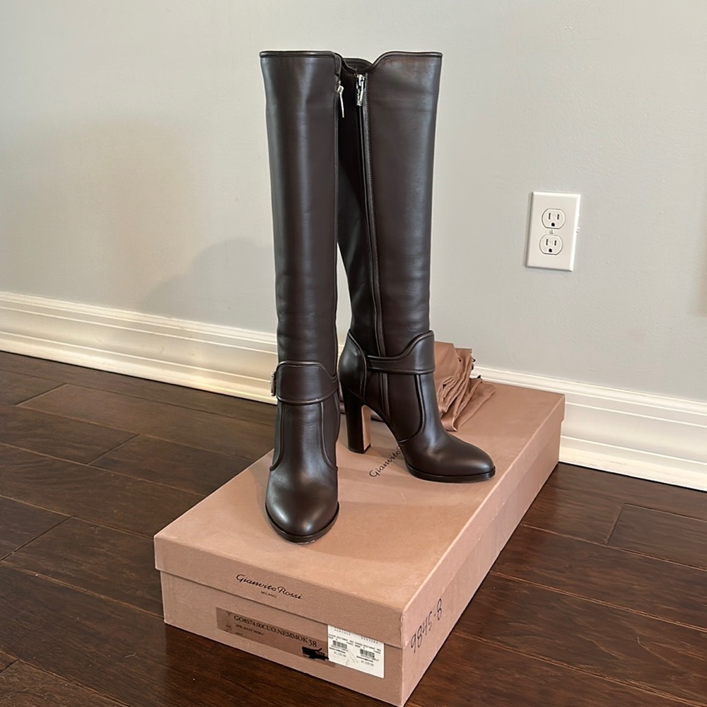 Gianvito Rossi brown boots size 38
